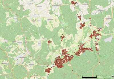 Über 1000 virtuelle Haltestellen wird es verteilt in ganz Taunusstein geben - dadurch sind auch entlegenere Stadteile gut angebunden. (Quelle: RTV)