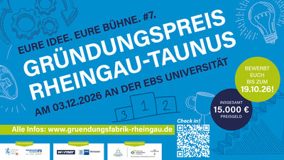 Plakat zum Gründungspreis 2026.