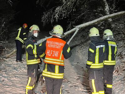 Schneefälle fordern Einsatzkräfte im Rheingau-Taunus-Kreis
